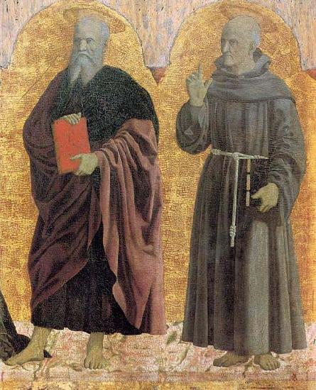 Piero della Francesca Polyptych of the Misericordia: Sts Andrew and Bernardino china oil painting image